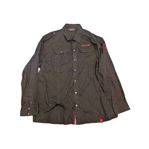 COOGI Vintage Black Casual Button Down Shirt in 6XL Y2k